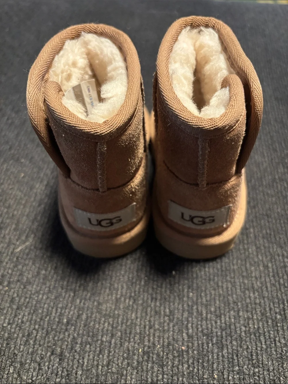 UGG Kids Chestnut Suede Shearling-Lined Boots